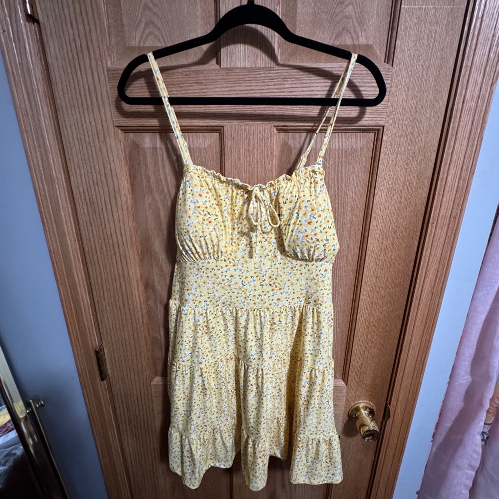 Yellow floral dress
